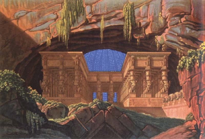 Karl friedrich schinkel the temple of lsis and osiris Norge oil painting art